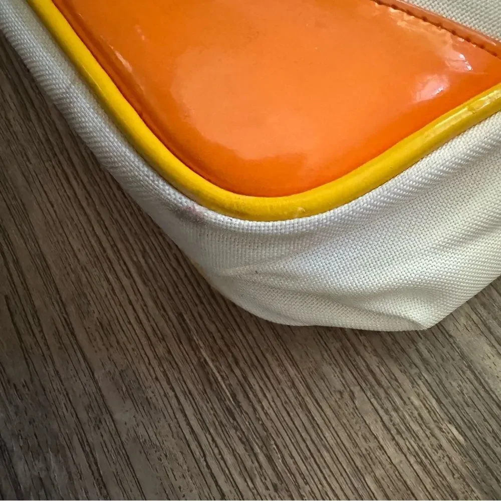 Air Jordan Nike Backpack White Orange & Yellow Size 13 x 11 x 4